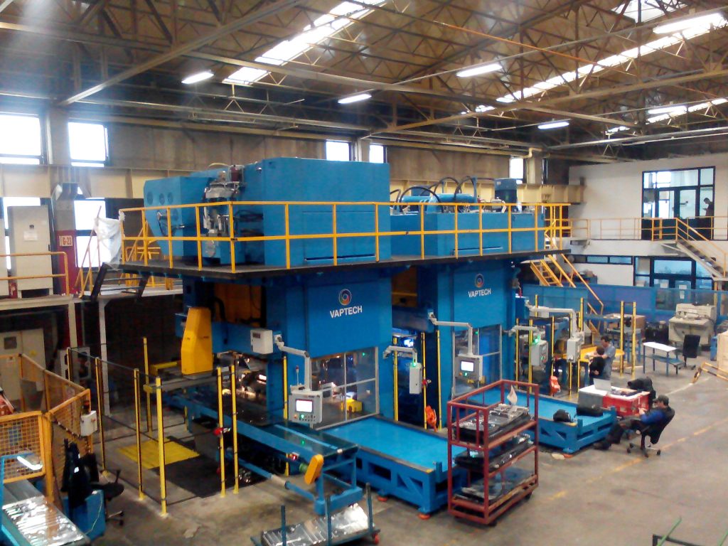 Automated line based on hydraulic and mechanical press